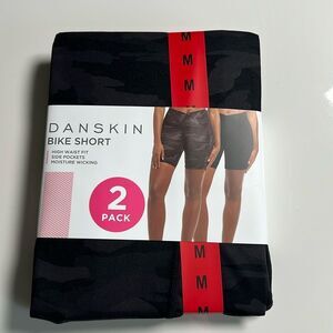 Danskin Women’s High Waist Fit Bike Short 2 Pack
